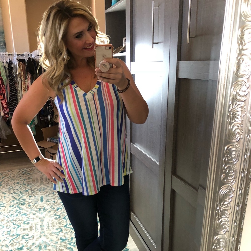 ❗️Last 3! S-L Vertical stripes trendy top - Picture 2 of 5